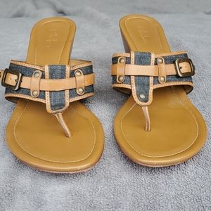 Cole Haan Slip On Wedge Heel Sandal